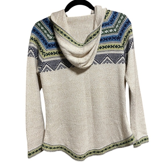 🤍ARTESANIA WOMEN`S CHACHANI SWEATER IVORY BLUE GREEN SIZE MEDIUM EUC🤍 - Picture 4 of 8